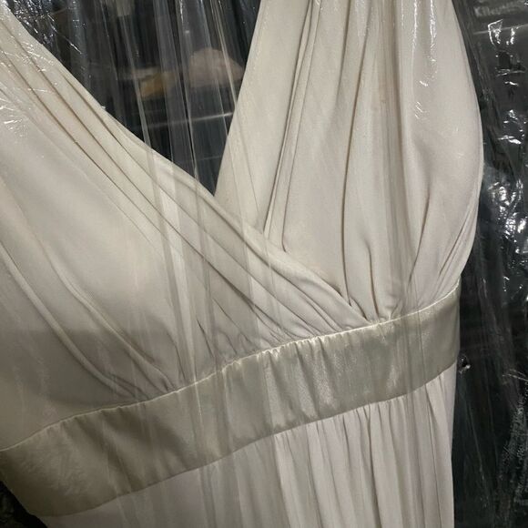 EUC Grecian Goddess Wedding Prom Ivory Dress - Picture 6 of 12